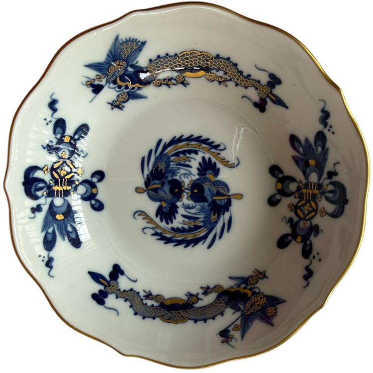 Dragon Blue (Gold Accent) Saucer for Demitasse Cup