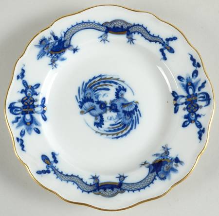 Dragon Blue (Gold Accent) Bread & Butter Plate