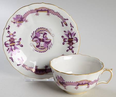 Dragon Lilac (Gold Accent) Flat Cup & Saucer Set