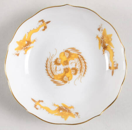 Dragon Yellow (Gold Accent) Saucer for Flat Demitasse Cup