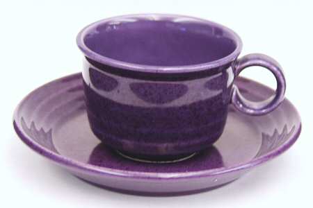 Amethyst Flat Demitasse Cup & Saucer Set