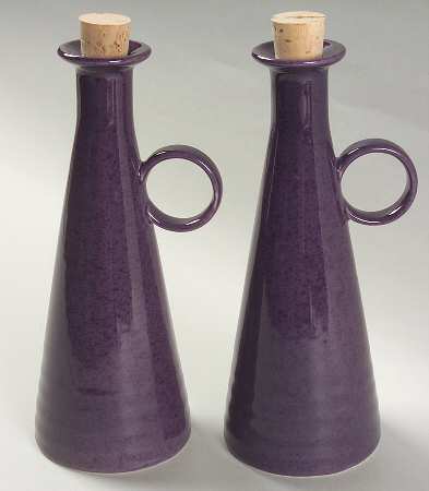 Amethyst (Set of 2) Oil/Vinegar with Cork Stoppers