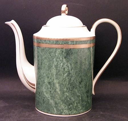 Celadon Florentine Coffee Pot & Lid