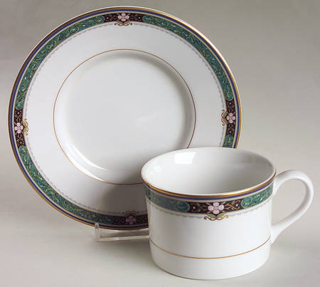 Serena Jade Flat Cup & Saucer Set