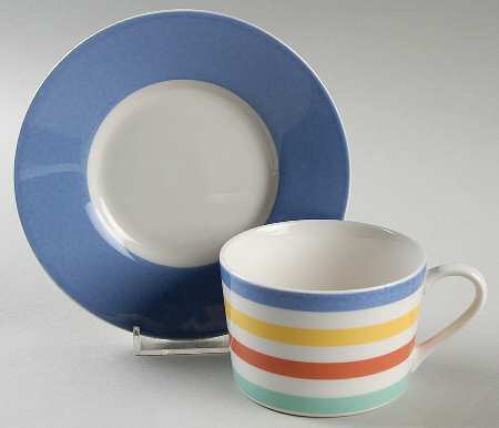 Color Track Flat Cup & Saucer Set
