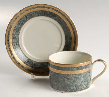 Granite Florentine Flat Cup & Saucer Set