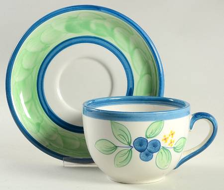 Blue Berry Lane Jumbo Cup & Saucer Set