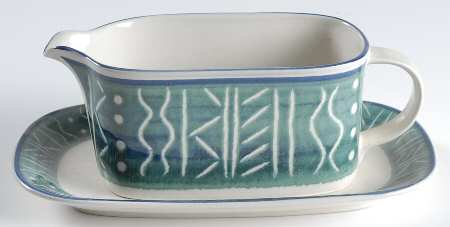 La Paz Gravy Boat & Underplate (Relish/Butter)