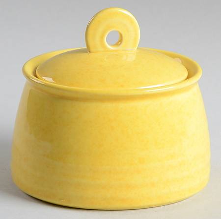 Saffron Sugar Bowl & Lid