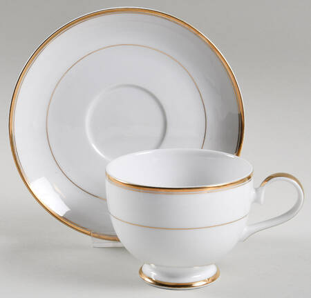 Classic Gold Footed Cup & Saucer Set