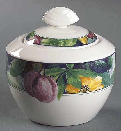 Fruit Collage Sugar Bowl & Lid