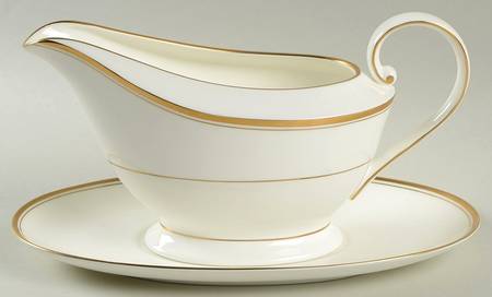 Gothic Gold Gravy Boat & Underplate
