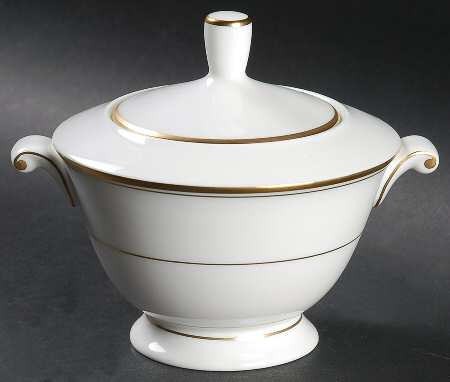 Gothic Gold Sugar Bowl & Lid