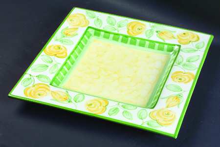 English Rose (Stoneware) 14" Square Platter