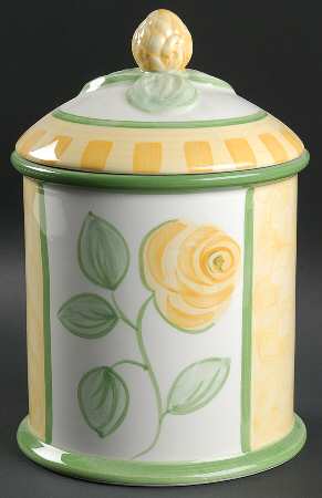 English Rose (Stoneware) Large Canister & Lid
