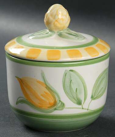 English Rose (Stoneware) Sugar Bowl & Lid