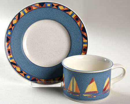 Regatta Flat Cup & Saucer Set
