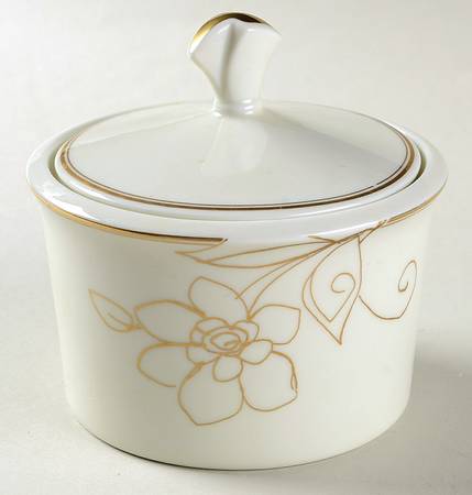 Golden Leaf Sugar Bowl & Lid