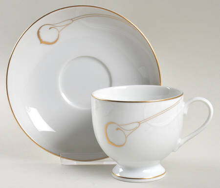 Candlelight Gold Footed Cup & Saucer Set