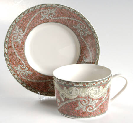 Grecian Court Flat Cup & Saucer Set