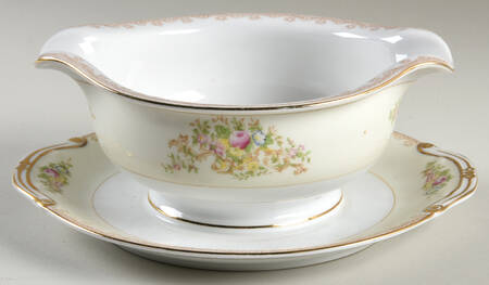 MEI519 Gravy Boat with Attached Underplate by Meito