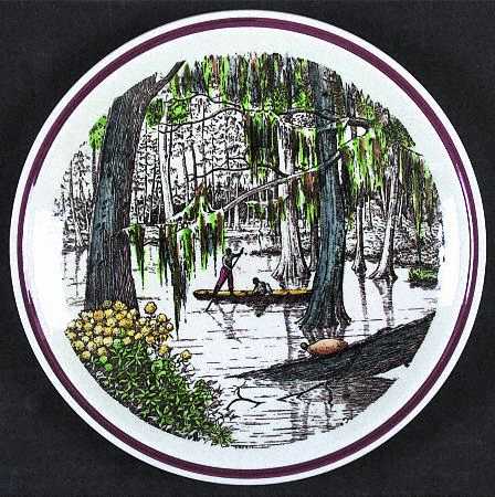 Bits of The Old South Luncheon Plate