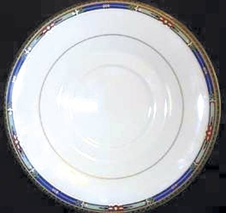 Plaza Court Blue Saucer for Flat Cup