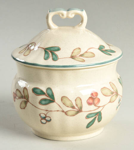 Cottage Flair Sugar Bowl & Lid