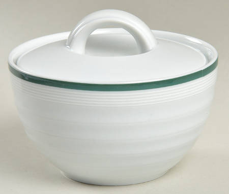 Emerald Circle Sugar Bowl & Lid