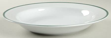 Emerald Circle Large Rim Soup Bowl