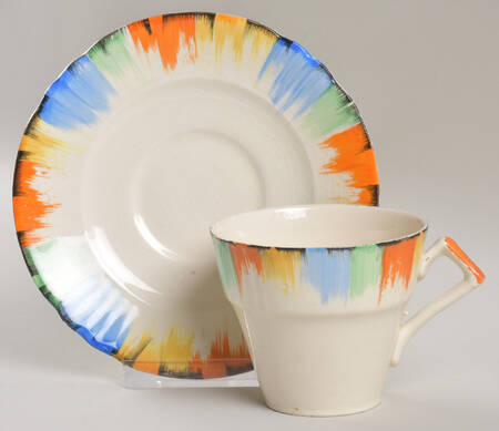 Rainbow Flat Cup & Saucer Set