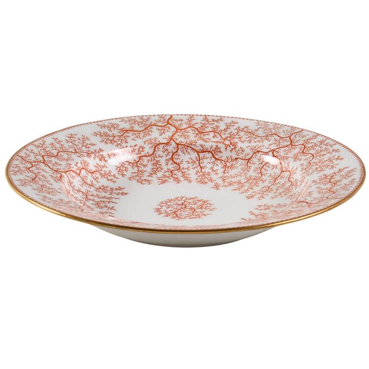 Fibre Red Rim Soup Bowl
