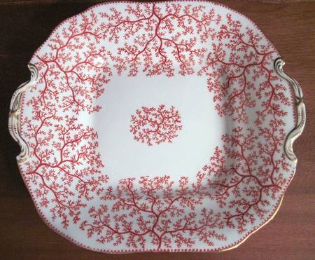 Fibre Red Square Cake Plate