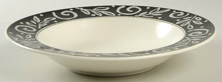 Ebony Trail Large Rim Soup Bowl