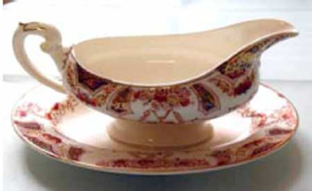 The Regal Red Gravy Boat & Underplate