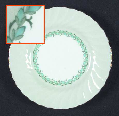 Lady Rodney (Green Rim) Bread & Butter Plate