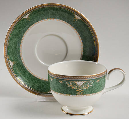 Royal Jade Footed Cup & Saucer Set