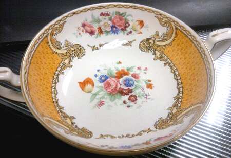 The Bouquet Yellow Flat Cream Soup Bowl