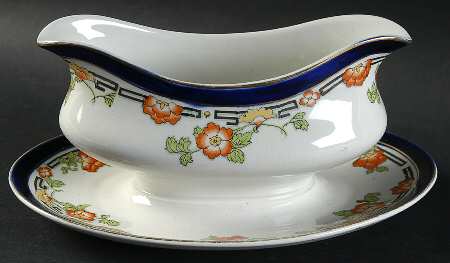 Bleu De Roi 7 Gravy Boat with Attached Underplate