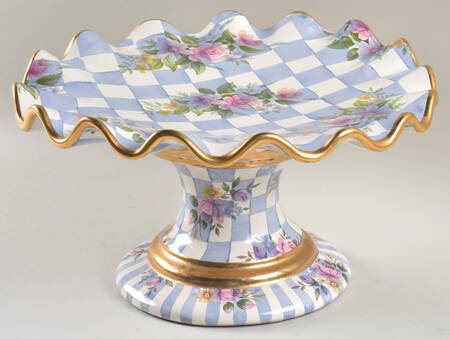 Morning Glory Footed Cake Plate