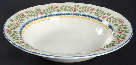 Flower Fancy 10" Round Vegetable Bowl