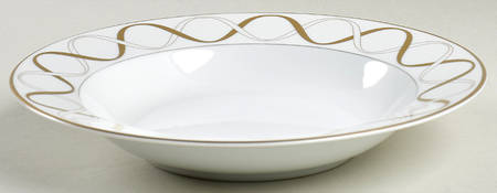 Golden Twist Rim Soup Bowl