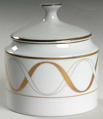 Golden Twist Sugar Bowl & Lid