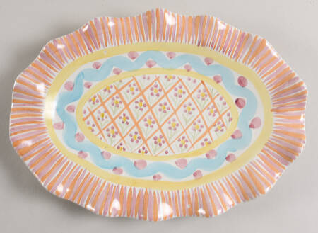 Summer Frock 12" Oval Serving Platter