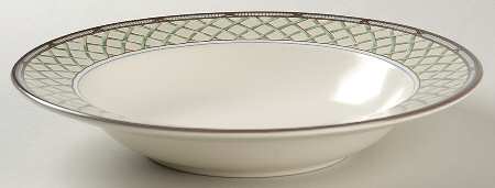 Garden Trellis Large Rim Soup Bowl
