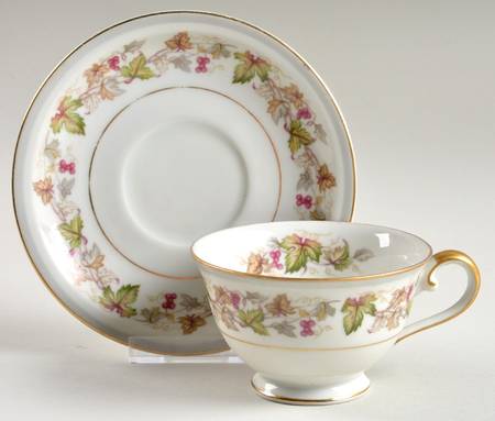 Cabernet Footed Cup & Saucer Set