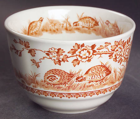 Quail Brown Open Rice/Sugar Bowl