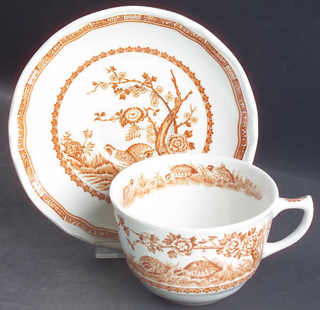 Quail Brown Oversized Cup & Saucer Set