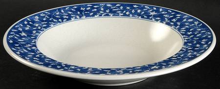 Ardsley Blue Large Rim Soup Bowl