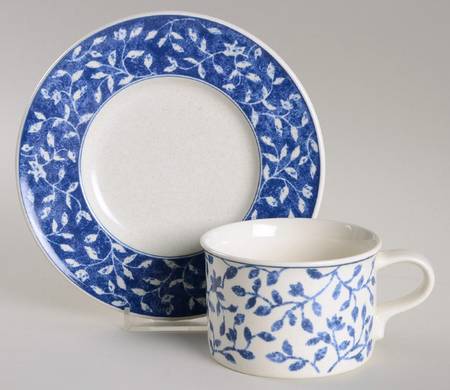 Ardsley Blue Flat Cup & Saucer Set